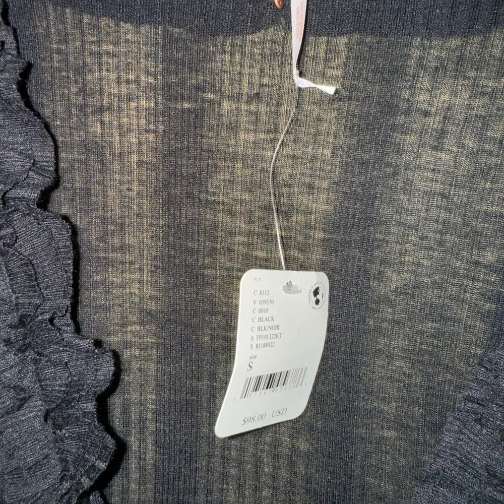 Free People Get It Girl Maxi Top Small BNWT Black - Picture 10 of 12
